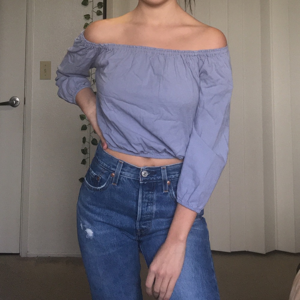 Long sleeve off the shoulder top!